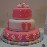 Pink Booties Shower My sister told me she was ordering a sheet cake for my baby shower. My response was that my little girl wasn't getting "no...