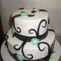 Flowers And Swirls Thank you tutugirl for your Main Cake idea. My best friend and I just loved that cake when we saw it, so I made a rendition of it for her...