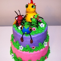 Miss Spider's Sunny Patch Friends Cake This was a small tiered cake for a 2 yr. old who loves Miss Spider. I had matching cupcakes to go alond with this order. I was a little...