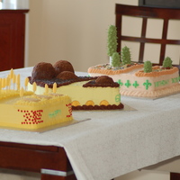 Cruising From Sask To Phx Through Sd a trio of birthday cakes for 60th birthday.