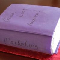 Good-Luck Andrea I made this cake for a friend who will be returning to university. It is a chocolate cake with a vanilla pudding filling. I used fondant...