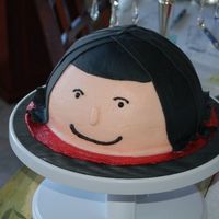 Another Happy Birthday Head A week after making the gray haired birthday girl, my friend's wife wanted a cake for her mom's birthday.