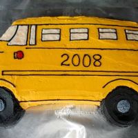 School Bus Just a quick, simple little cake I threw together so that my boys could invite a few neighbor kids over one Saturday for a back to school...