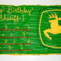 John Deere This was for our county sherriff's birthday party. He loved John Deere and farming. It was a quick cake so not a lot of time for...