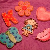 Kaitlin's Birthday Cookies These cookies were for my son's grade school sweetheart. I made them to match the stickers that I used on the glass flower pot that I...