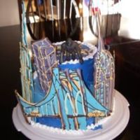 King Kong Over Nyc I created this for my son's 8th birthday. All the buildings,taxis, monuments, etc. are made from candy melt choc. The cake is mocha...