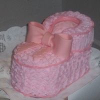 Auyden bootie done as a suprise for my coworker. thank you to cakesalot13 for your instructions. first time with gumpaste (bow). They loved it!!!...