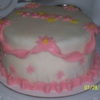Tonya made for best friend's birthday. inspiration taken from wilton's fondant and gumpaste yellow daisy cake. thanks for looking.