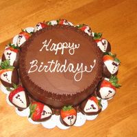 Chocolate, Chocolate, Chocolate I made this cake for a girlfriend. We are sharing it today, we have the same birthday!