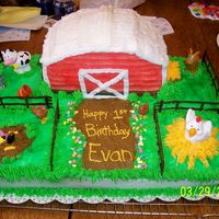 Barnyard 1St Birthday Cake I made this for my friends son for his 1st birthday. It was so much fun to make