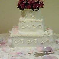 Wedding Cake THIS WAS MY FIRST WEDDING CAKE. I'M SO GLAD IT TURNED OUT OK