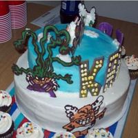 Villians On Capt Underpants Wedgie Woman and Dr. Diaper on Capt Underpants cake. Chocolate Transfers