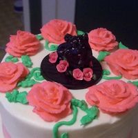 Close Up Of Pomeranian Cake Topper Custom made Pomeranian figurine. Made to look like my moms black pom.