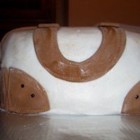 3Rd Cake Ever For My Moms Birthday bc, with fondant, white cake