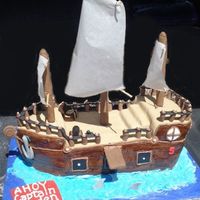 Pirate Ship fondant...fondant...and more fondant. this one was tons of fun!