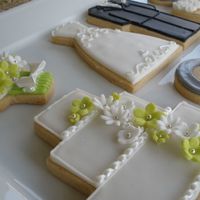 Wedding Shower Cookies Sugar cookie with royal icing, fondant accents