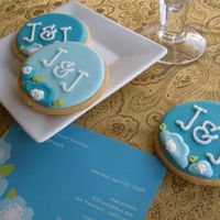 Bridal Shower Cookies Sugar cookie with royal icing, decorated to look like shower invite. Thanks for looking!