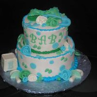 Footprint Baby Shower This was made to match a footprint invitation.