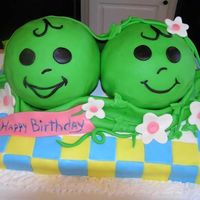 Two Peas In A Pod! This was made for a set of twins celebrating their first birthday!