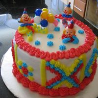 My First Bc Cake... It's vanilla cake with rasberry filling. It's for my BC course.