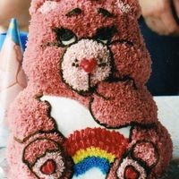 Carebear I did this cake with help for my daughters 1st b-day. That was almost 4 yrs. ago. This is the cake that got me Hooked in decorating!