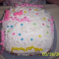 Done By 3 Year Old! I took all my cut off tops (4) and did a quick frost, gave the extra fondant pieces to my 3 yr old and this is what she came up with, Way...