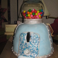 Actual Working Gumball Machine Cake This was made for work....Had a lot of trouble with this cake...fondant was dry...cake had to be put together in sections cuz inside was a...