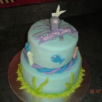 Baby Shower - Aquarium Aquarium baby shower cake