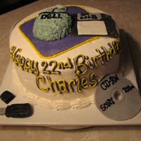 Computer Stuff Birthday This cake was done for a guy that's into computers. They wanted a round cake. so this was the only design I could come up with. The...