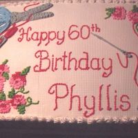 Cross Stitched Birthday This cake was fun making. I iced the cake with buttercream.. let air dry... press a clean, dry sheet of plastic canvas onto the top of the...