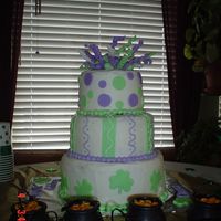 Dani's Cake My first order! For a friend's daughter's 13th birthday. She wanted shamrocks. I got the idea of the topper from Aaris's...