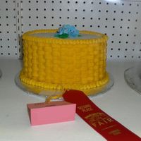 My 1St Contest Entry Small oval cake with Basketweave pattern and two blue lillies. I entered as a Mother's cake design, and was surprised to go back to...