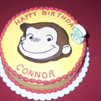 Curious George Cake This was my first frozen buttercream transfer. It was so easy....I'll never use stars again!