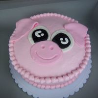 Pink Pig The theme in my son's Kindergarten class was the pink pigs, so I made this cake for the end of the year party