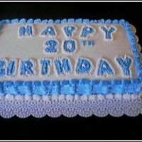 20Th Birthday Side of the cake is basketweave, made the letters of the cake a little side ways to make it different. buttercream frosting, with moist...