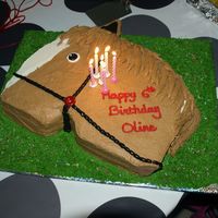 Horse Cake All BC. Carved out from 9X13" pan. Not very proportional :P but the customer loved it :)
