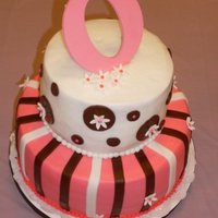 Olivia's Baby Shower I made this cake for one of the girl's at work that was having baby Olivia. The men thought it was for her "0" birthday...