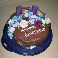 Library And Garden this cake was prepared for a Librarian who loves the Cicero quote: "if you have a library and a garden you have everything you need&...