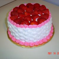 Strawberry/lemon Mother's Day Cake This was a white cake torted with lemon mouse and strawberries between the layers. Very moist and easy to make.