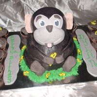 Monkey Cake this kid was monkey and gorilla crazy, so thats what he got.thanks for looking