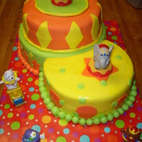 Under The Big Top: Circus Choc., Van and Orange cakes. Thanks for all the inspiration from the cakes here! This is for the preschool I work for, the theme this year...