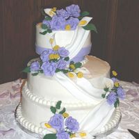 Libby This was a first...a wedding cake made for a bride I had never met. Her input was acquired through email only. I was so nervous that she...