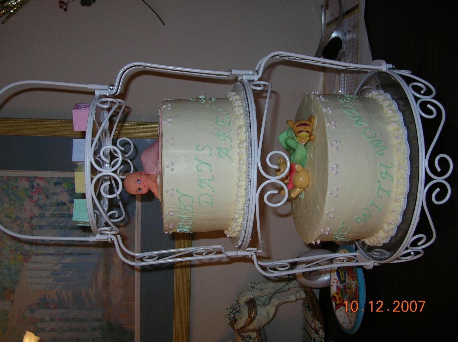 Winnie The Pooh Baby Shower Baby Shower Cake with Winnie the Pooh.