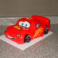 Lightning Mcqueen Cake Made this following Nati's Cakes tutorial. Marble cake sculpted and CC with BC and MMF. Was actually fun to make and only took about 3...