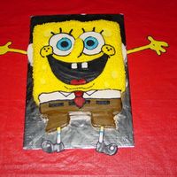Sponge Bob Cake 2006 I made this cake for my DS 3rd Birthday. I used color flow to make the hands and feet so they were sticking out.