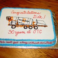 Concrete Mixer This is a cake I did for my DH for one of his employees. I freehanded the mixer from my husbands engineer brochures from work.