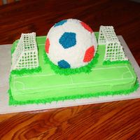 Soccer Saturday 2007 This is a cake I basically threw together in about 2 hours for our neighborhood Soccer Saturday celebration. Was a little tought decorating...