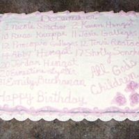 Church Members Birthdays I baked one cake and wrote all the member names, of our congregation, who had birthdays during the month of December. It was a fun cake to...