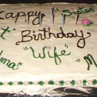 Mom's Birthday Cake This was my mom's 55th birthday cake. I try to make the cakes so they will show how special the birthday person is. MOM - GRANDMA -...