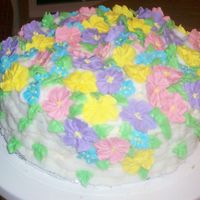 Basket Of Flowers I MADE THIS CAKE FOR ONE OF THE GIRLS I WORK WITH. I HAD DONE BASKETWEAVE BEFORE, SO I WAS CONFIDENT THAT IT WOULD BE PRETTY EASY. IT WAS...